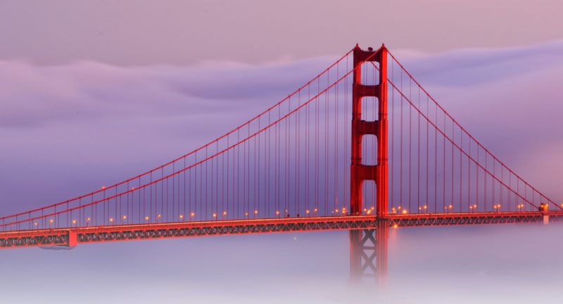 Photo of California landmark Golden Gate Bridge